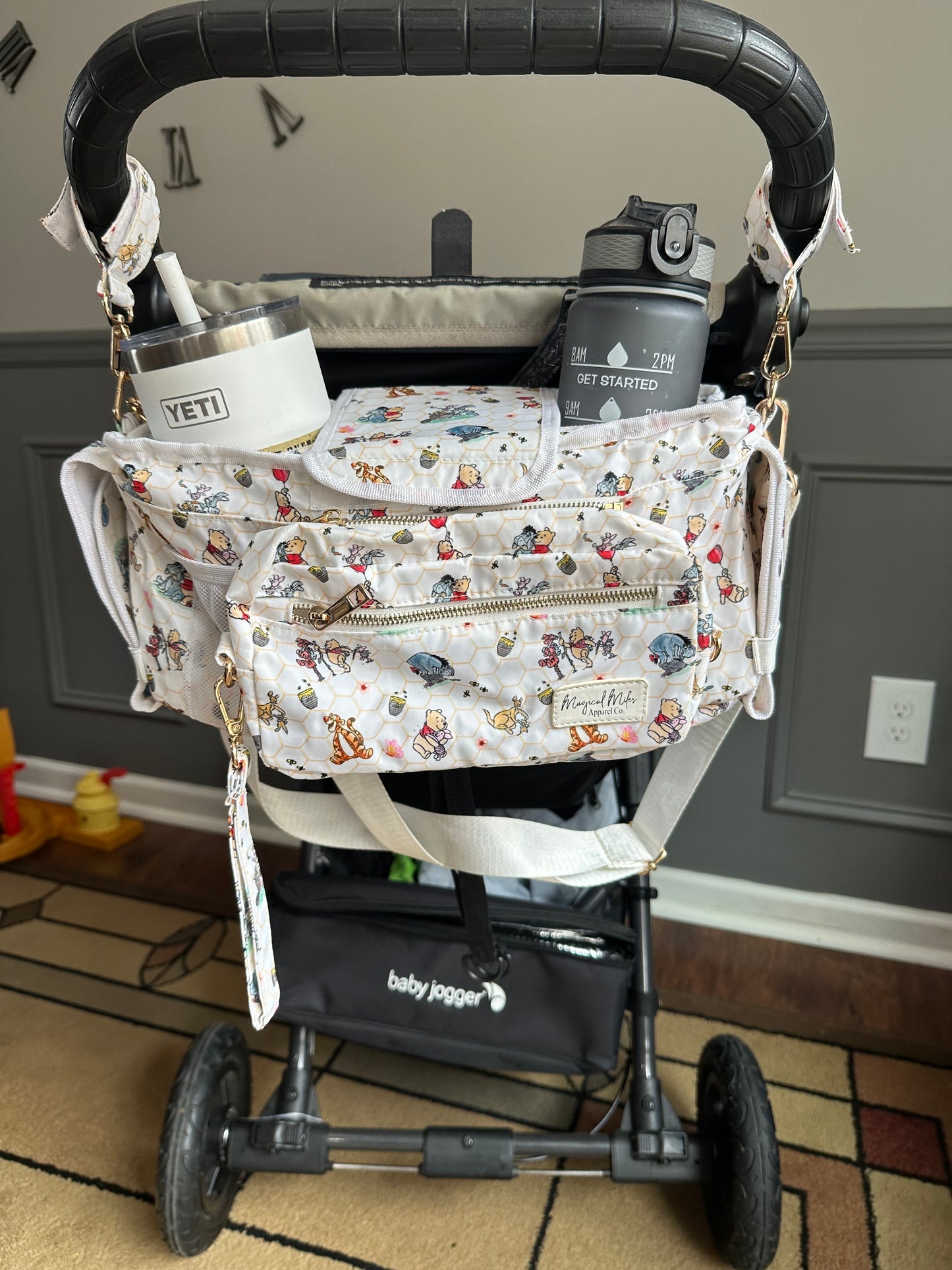 READY TO SHIP! Bear & friends stroller caddy