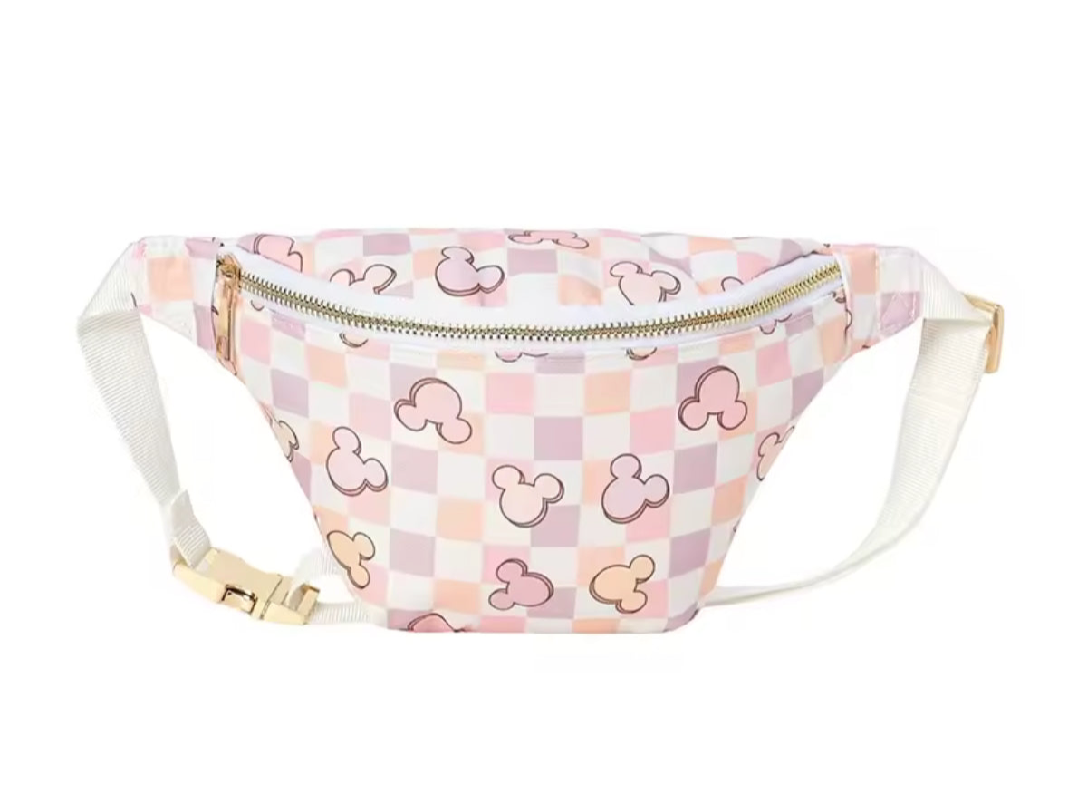 KIDS pastel checkered Fanny pack