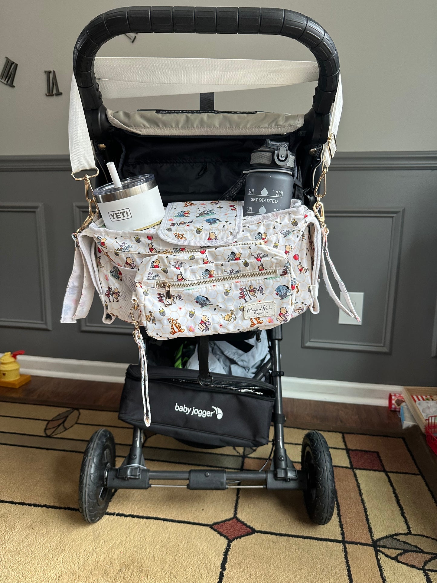 READY TO SHIP! Bear & friends stroller caddy